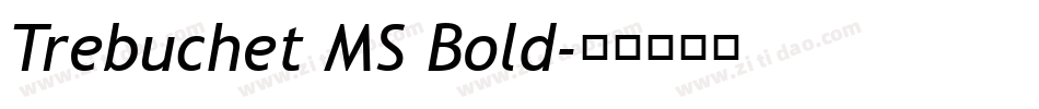 Trebuchet MS Bold字体转换